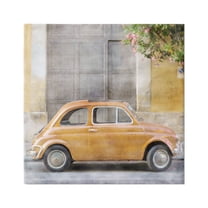 Stupell Industries Yellow Buggy Car Transportation Painting Gallery Wrapped Canvas Print Wall Art, 17 x 17