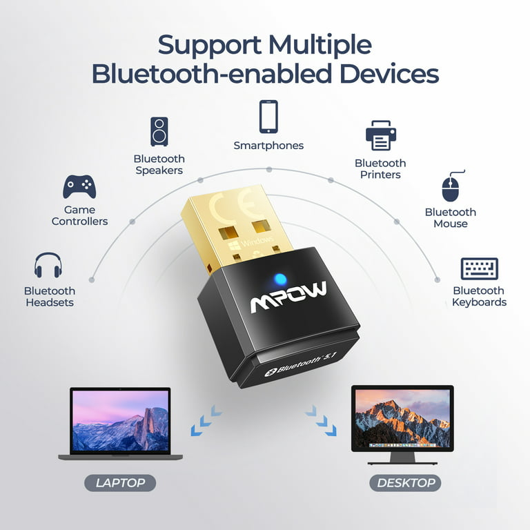 Mpow BH456A Bluetooth 5.0 USB Adapter for PC – MPOW