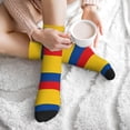 thumbnail image 7 of Mens Crew Socks Womens Colombia Flag Workout Training Athletic Socks, 7 of 7
