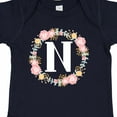 thumbnail image 4 of Inktastic Monogram Letter N Rose Floral Wreath Gift Girls Baby Bodysuit, 4 of 5