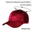 thumbnail image 2 of Unisex Velvet Baseball Cap, Adjustable Soft Velvet Dad Hat with Solid Color Design for Summer Outdoor Activities, Beach Parties and Casual Fashion Wear, 2 of 3