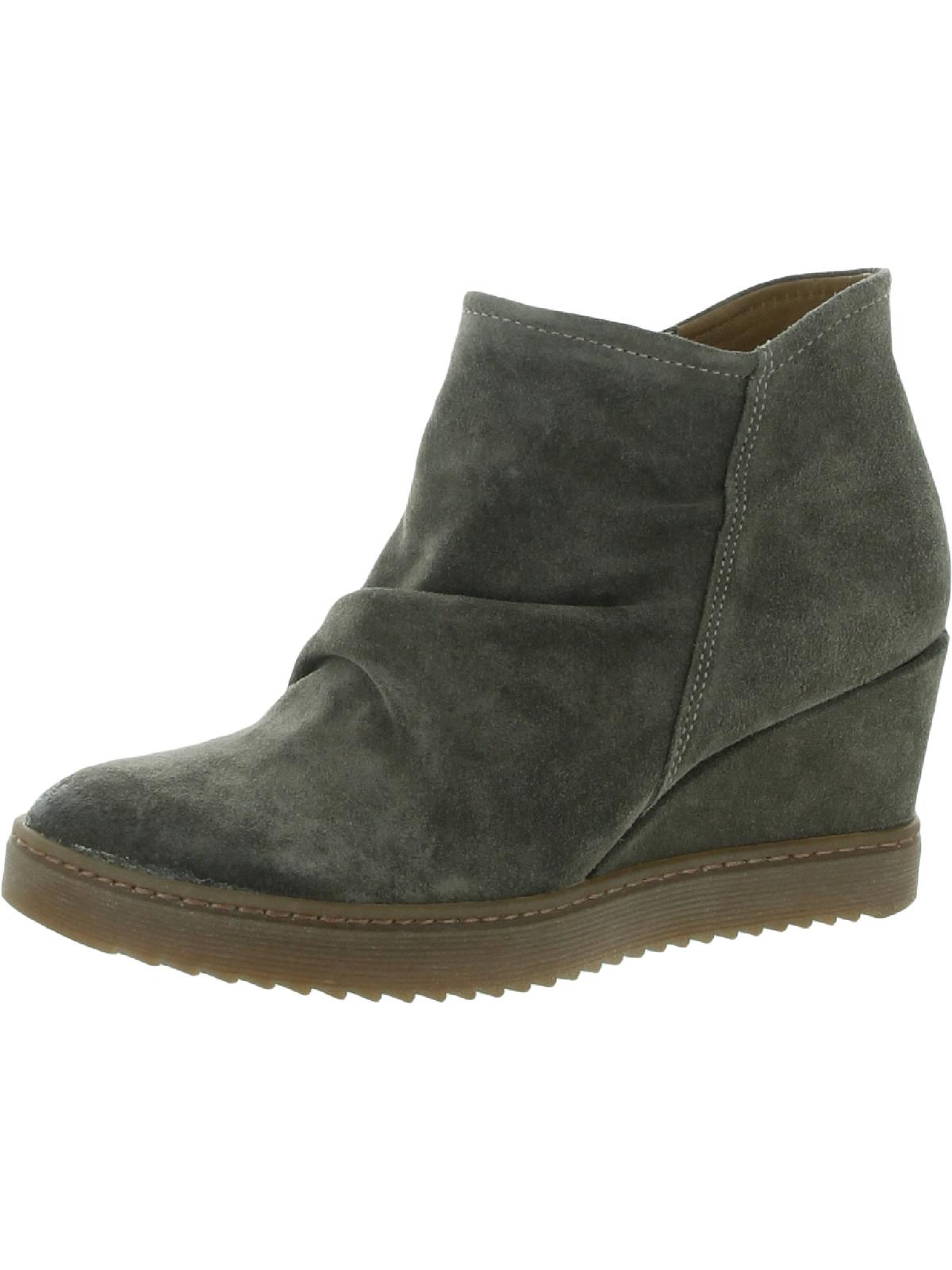 Sofft Womens Siri Suede Zipper Wedge 