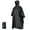 Black, variant on Xirurus 3-in-1 Waterproof Rain Poncho Lightweight Hooded Raincoat Backpack Cover for Camping Hiking Cycling Picnic Mat Black
