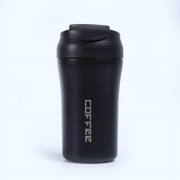Termo creativo de doble capa de acero inoxidable 304, taza de café fría con aislamiento comercial, taza doble para beber con pajita