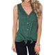 thumbnail image 4 of Qarigey Chaleco con cuello en V sin mangas con lazo delantero camiseta mujer verano botón Prendas para la parte del cuerpo Verde METRO, 4 of 6