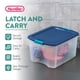 thumbnail image 3 of Contenedor de Almacenamiento Sterilite Latch Carry 45L Transparente Apilable x12, 3 of 6