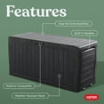 thumbnail image 3 of Keter Arden 71 Gallon Durable Resin Outdoor Deck Box Storage Organization, Graphite, 3 of 10