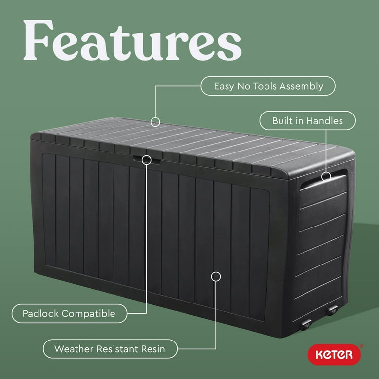 Keter Arden 71 Gallon Durable Resin Outdoor Deck Box Storage