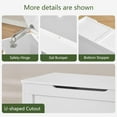 thumbnail image 6 of usikey Toy Chest, Toy Box for living room, Storage Chest with Safety Hinges, 29“ Lift Top Storage Bench, Storage Trunk, for Bedroom, Entryway, White, 6 of 9