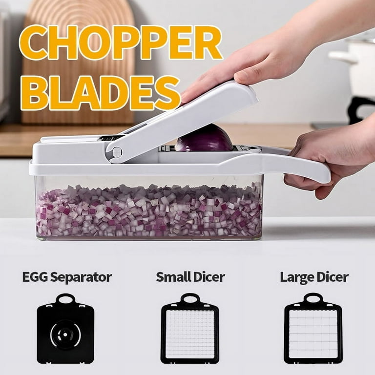 Plantaardige Chopper, RTMAXCO Mandoline Slicer Dicer Dunschiller Ui Chopper, Voedsel Chopper Cutter Kaasrasp, Groenten Spiralizer, All in 1 Verstelbare Groenten Slicer Veggie Slicer, Salade Chopper