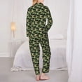 thumbnail image 6 of Wukai Camouflage Dinosaur Print Women's Pajama Set - Soft Long Sleeve Sleepwear for Comfort and Style-X-Large, 6 of 9