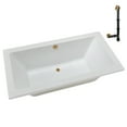thumbnail image 5 of Streamline N-4120-712-BGL 60 in. x 32 in. Acrylic Soaking Drop-In Bathtub in Glossy White, With External Drain in Brushed Gold, 5 of 13