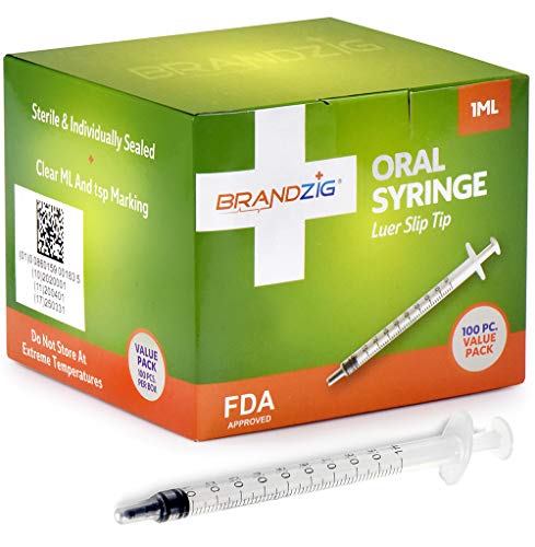 1cc Sterile Syringe Only With Luer Lock Tip 100 Syringes Without A Needle By Easy Glide Great For Medicine Feeding Tubes And Home Care Walmart Com
