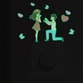 thumbnail image 5 of Lilixerw Glows in The Dark Valentines Day Couple Pattern Stickers,Romantic Window & Wall Decals,Removable & Waterproof Decor for Doors,Glass,Bedroom,3.94x3.94 Inch, 5 of 6