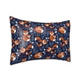 thumbnail image 2 of Bingfone Vintage Blue Fox Family Print Satin Pillowcase for Hair - Standard Size with Zipper Silky & Soft Pillow Covers,20x30 Inches-No pillow core, 2 of 8