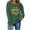 Army Green, variant on Game Day Sweatshirt Women Funny Sparkly Glitter Football Print Long Sleeve Crew Neck Tops Loose Fit Casual Party Tailgate Wear Outfits
