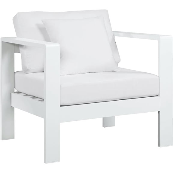 Meridian Furniture Nizuc White Outdoor Patio Arm Chair