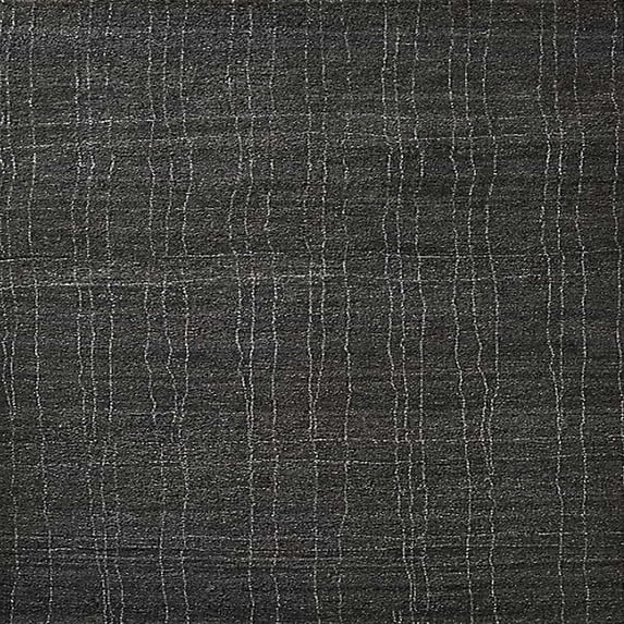 Ahgly Company Machine Washable Indoor Square Industrial Modern Carbon Gray Area Rugs, 4' Square