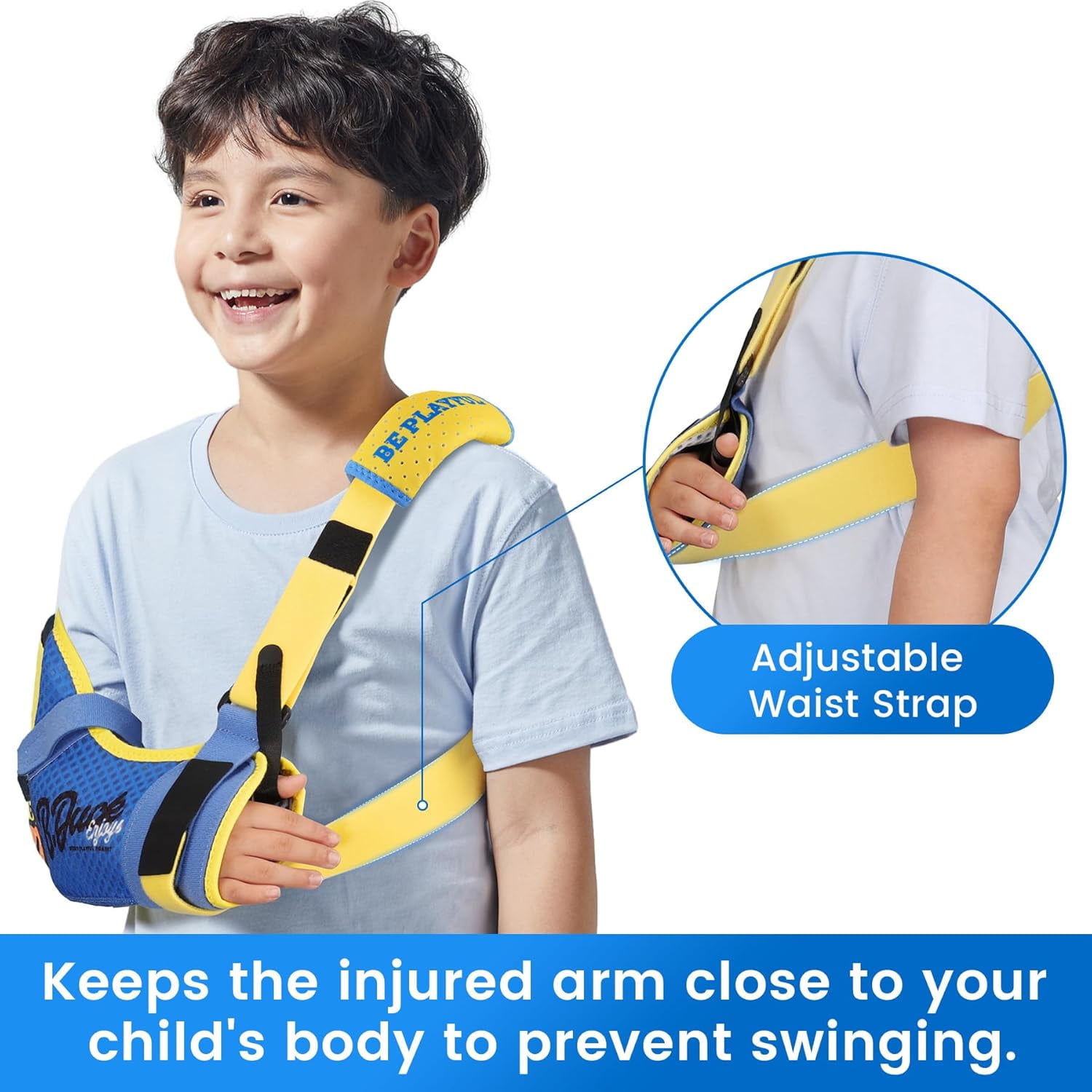 Velpeau Arm Sling Shoulder Injury Brace for Kids,Support Brace for Kids Arm,Wrist, Elbow,Clavicle Fracture Post-Surgery,Rotator Cuff Injury(Left, XS: Bust 22.5"-26")