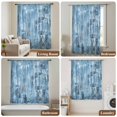 thumbnail image 6 of Blue Abstract Sheer Curtains 72 Inches Long, Vintage Geometric Gradient Oil Painting Simple Light Filering Curtains, Breathable Simi Curtain Privacy Drapes for Living Room Bedroom Window Treatment, 6 of 9