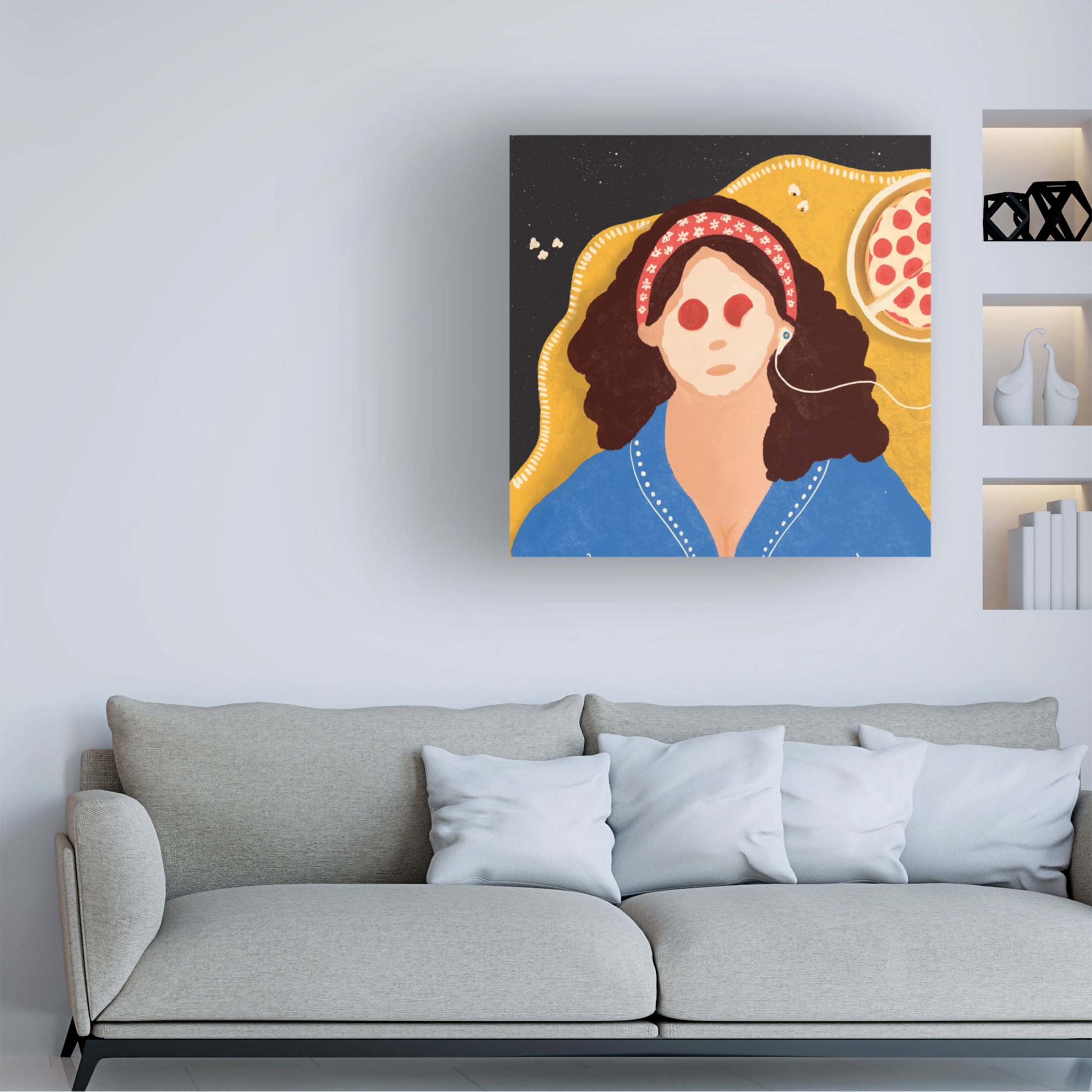 Trademark Fine Art Shriya Bhattacharya Lazy Girl Canvas Wall Art