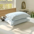 thumbnail image 5 of Light Blue Gingham King Quilt Set, Soft Pre-Washed Microfiber Blue Plaid King Bedspread, Lightweight Checked Summer Quilt, Grid Bedding Coverlets for All Seasons (Includes 1 Quilt, 2 Pillow Shams), 5 of 7