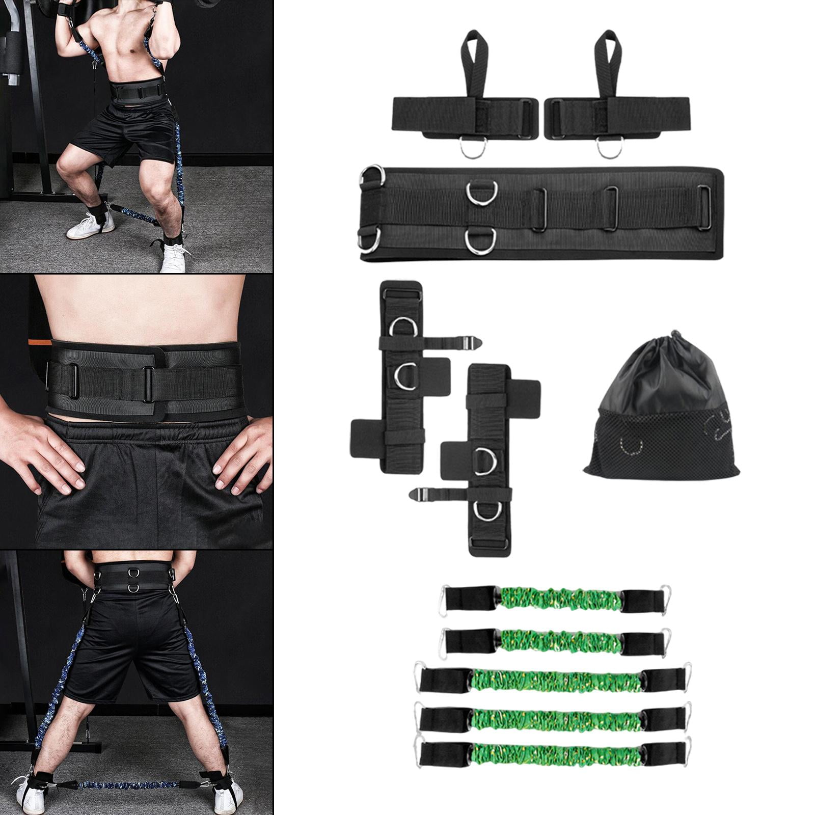 DimyFew 11 Pieces Boxing Resistance Band Set Multifunctional Fitness Equipment Portable 3lbs Green