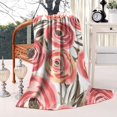 thumbnail image 2 of Pioneer Flower Floral Print Pattern Blanket,Comfortable Soft Lamb Wool Throw Blanket,All Season,Warm Lightweight Blankets for Sofa Bed Couch Living Room Chair,60"x80", 2 of 4