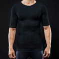 thumbnail image 4 of Ropa moldeadora de cuerpo para hombre sin costuras que contrae el abdomen, levanta la espalda, ropa interior ajustada, camiseta deportiva que absorbe la humedad, 4 of 5