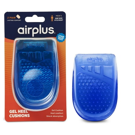 Airplus Gel Heel Cushion Insole for Men, 2 Pair, 1 Size