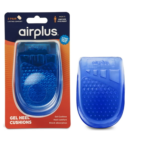 Airplus Gel Heel Cushion Insole for Men, 2 Pair, 1 Size