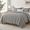 Dark Grey-Twin(68"x 86"), variant on Beige Ruffled Quilt King Size Stone-washedfiber Lightweight Crinkled Farmhouse Rustic Shabby Chic Bedding Set 3 Pieces Reversible