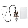 thumbnail image 2 of Adjustable Nylon Cord Badge Holder With Lanyard, Cartoon Beaded Design, Waterproof, Practical Keyring, Suitable For Office School Business Use, 2 of 8