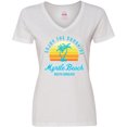 thumbnail image 3 of Inktastic Summer Enjoy the Sunshine Myrtle Beach South Carolina Blue Women's V-Neck T-Shirt, 3 of 5