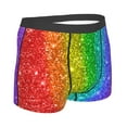 thumbnail image 3 of Haiem Glitter Rainbow Men's Boxer Briefs, Every Day Comfort Stretch Cotton Moisture-Wicking Underwear-Medium, 3 of 9