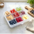 thumbnail image 6 of melii Lunch Snackle Box Food Storage Container – Portable Bento Snack Box with Compartments for Kids & Adults, Ideal for School Lunches, Travel, Road Trips & On-the-Go Snacking - Oatmilk, 6 of 7