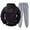 32# Black, variant on Men Tracksuit 2 Piece Outfit Sweat Suits Set Casual Half Zip Pullover Soft Fleece Hoodie & Jogger Sweatpants Black L