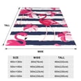 thumbnail image 3 of Sikiie Dark Blue Stripes and Pink Flamingos Ultra-Soft Micro flannel Blanket Luxury All Seasons Warm Blanket for Bedding Sofa and Travel (4 sizes)-80"x60", 3 of 7