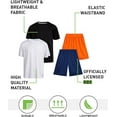 thumbnail image 3 of RBX Active Boys Short Sets - 4 Piece Dry Fit Short Sleeve T-Shirt and Shorts Athletic Sets (8-16), 3 of 7