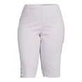 thumbnail image 6 of JMS Just My Size by Hanes Women's Plus Bling Tab Stretch Capri Pants, 6 of 6