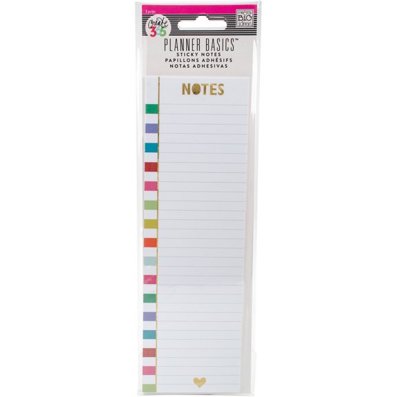 Happy Planner Sticky Note Pad W/20 Sheets 8"X2.5"-Bright