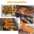 thumbnail image 2 of Reusable Stainless Steel BBQ Skewers Set - 10 Pack Flat Metal Barbecue Kebab Sticks 35cm Long for Grilling Shrimp Chicken Vegetables, 2 of 6