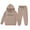 1Khaki88, variant on XAOFW Children's Middle And Large Children's Long Sleeved Letter Print Hooded Top Sweater Pants Set