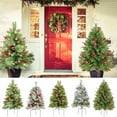 thumbnail image 7 of BingTong 30 Inch Outdoor Grounded Christmas Tree, Pre-Lit LED Christmas Porch Decor Outdoor Tree,Branch Tips Lush, Pine Cones, Red Berries and Red Ball Christmas Decoration (No Light) E, 7 of 7