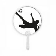 Soccer Football Outline Sports Plastic Round Handheld Fan Decorations Craft