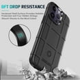 thumbnail image 3 of Feishell for iPhone 16 Pro Max Case, Heavy Duty Drop Protection Non-slip Texture Armor Anti-Fingerprint Shockproof Anti-Scratch Silicone Slim Cute Phone Case for iPhone 16 Pro Max,Black, 3 of 6