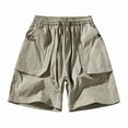 thumbnail image 3 of IhhxPro Men's Running Shorts Cargo Men with Multi-Pockets Elastic Waist Quick-Dry Summer Athletic Drawstring M-5XL, 3 of 6