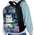 thumbnail image 4 of Jeiento Cute Cat School Bags for Girls 7-10 10-12 Kids Backpack Elementary School Book Bag Hydrangea Middle Back Packs Daypack Cute Schoolbag Back To School Supplies, 4 of 6