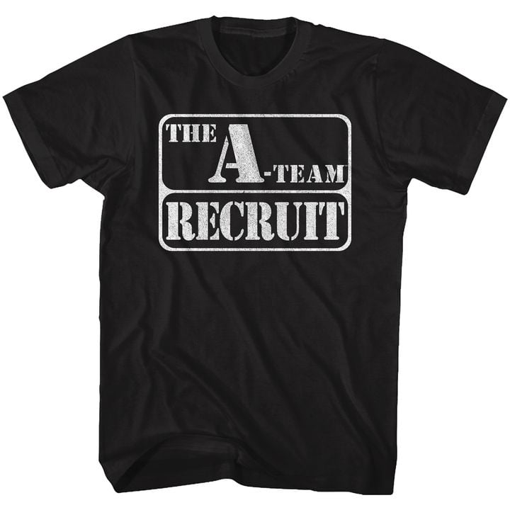 The A-Team Ateam Recruit Black Adult T 