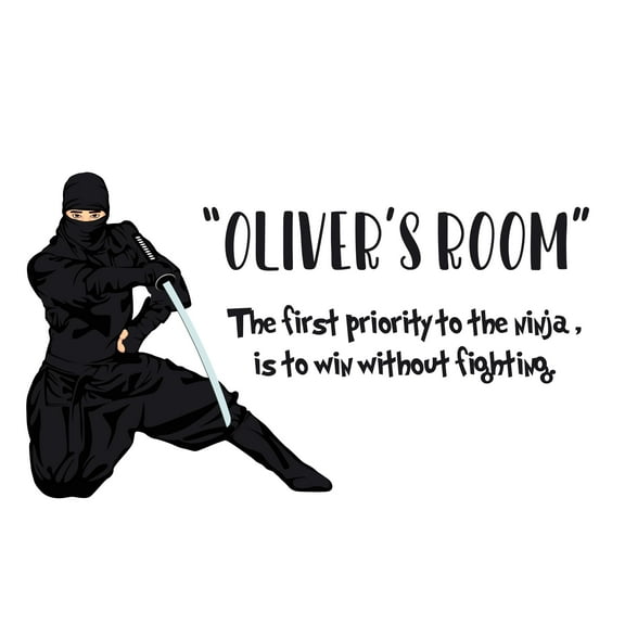 ANIME - Personalized Name Kids Boys Bedroom With Karate Martial Decal Karate Martial Arts Gym Anime Design Vinyl Adhesive Wall Decal - Karate Martial Arts Gym Dojo Wall Art Decoration 10" x 6"